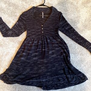 Free people, long, sleeved, knit dress, size small